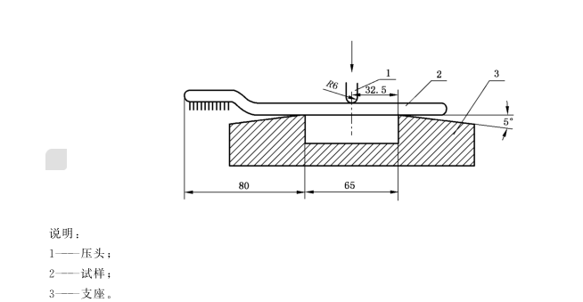 牙刷柄部抗彎力測(cè)試方法